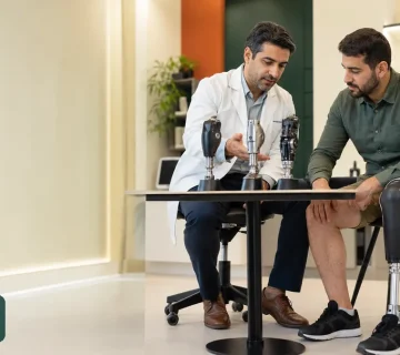 مقایسه مفصل زانوی پای مصنوعی ایرانی، آلمانی و آمریکایی در جلسه ارزیابی